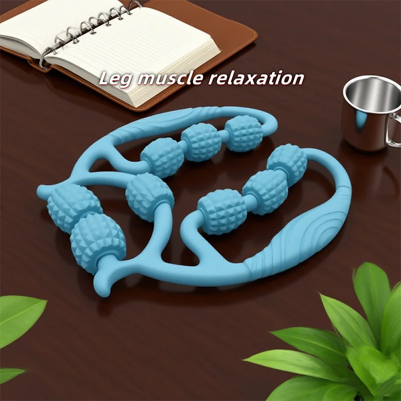 Détail rouleaux masseur anti cellulite bleu