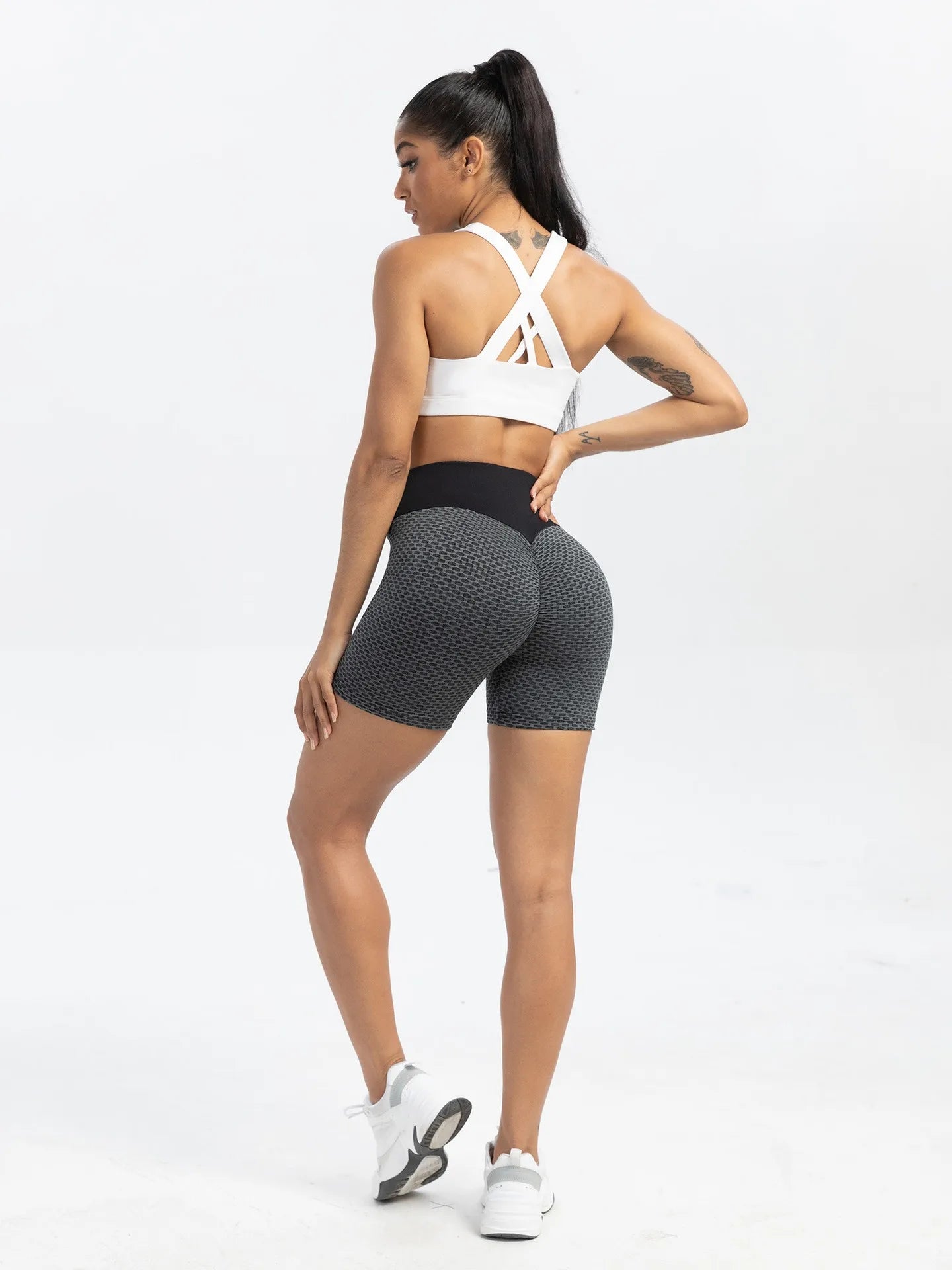Short sport femme noir cyclisme yoga
